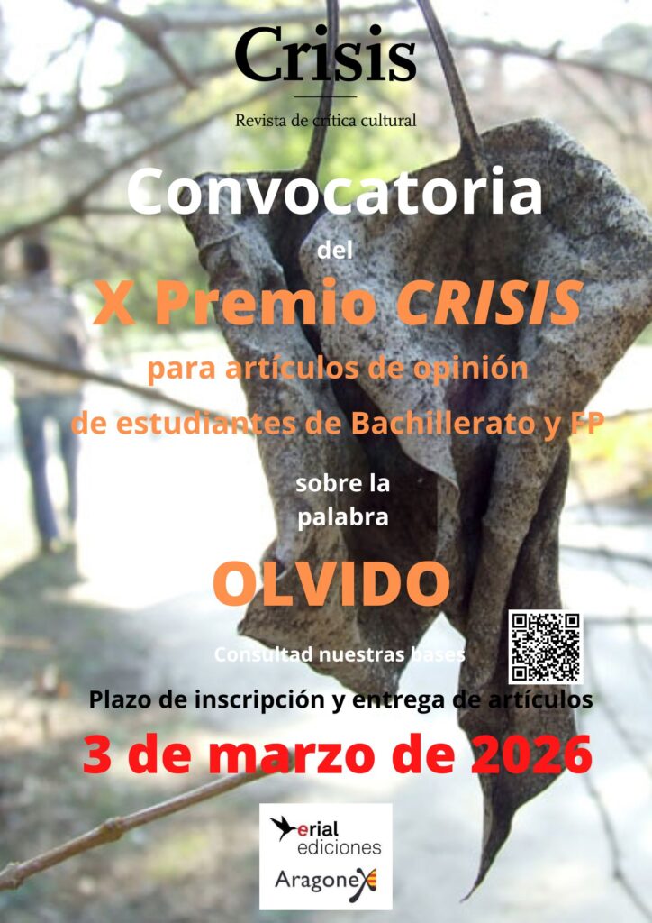 Se acerca el 3 marzo: X Premio CRISIS